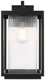 Elegant Lighting OD308W15BK Ludlow Modern Black 15" Exterior Lamp Sconce