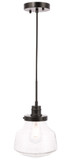 Elegant Lighting LD6252BK Lyle Vintage Black 8" Mini Drop Ceiling Lighting