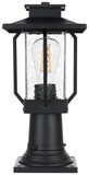 Elegant Lighting OD304P15BK Salem Craftsman Black Exterior Post Light