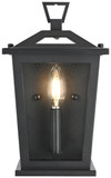 Elegant Lighting OD331W12BK Richmond Black 12" Exterior Lamp Sconce