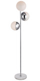 Elegant Lighting LD6160C Eclipse Contemporary Chrome Floor Lighting
