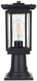 Elegant Lighting OD322P16BK Melvale Contemporary Black Exterior Pole Lighting Fixture
