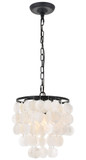 Elegant Lighting LD5050D10BK Selene Nautical Black 10" Mini Pendant Lamp