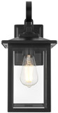 Elegant Lighting OD325W15BK Carisle Black 15" Outdoor Wall Light Sconce
