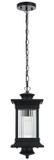 Elegant Lighting OD316H18BK Collins Traditional Black Exterior Pendant Lamp