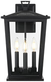 Elegant Lighting OD333W16BK Berks Black 16" Outdoor Wall Light Fixture