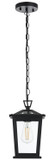 Elegant Lighting OD332H12BK Cayman Black 7" Outdoor Ceiling Pendant Light