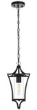 Elegant Lighting OD311H15BK Belgrade Black Outdoor Hanging Lamp