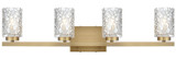 Elegant Lighting LD7028W32SG Cassie Contemporary Satin Gold 4-Light Bath Lighting Sconce