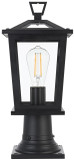 Elegant Lighting OD332P17BK Cayman Black 16.5" Outdoor Post Lighting