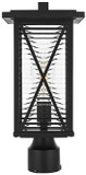 Elegant Lighting OD607P16BK Jada Mission Black Exterior Post Lamp
