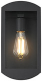 Elegant Lighting OD410W12BK Miles Contemporary Black 12" Exterior Lamp Sconce