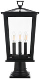 Elegant Lighting OD332P21BK Cayman Black 20.5" Exterior Post Light Fixture