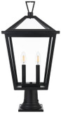 Elegant Lighting OD334P24BK Frankford Black 24" Exterior Post Light Fixture