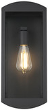 Elegant Lighting OD410W16BK Miles Modern Black 16" Exterior Lighting Sconce