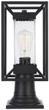 Elegant Lighting OD329P16BK Willington Contemporary Black Outdoor Post Light Fixture