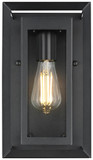 Elegant Lighting OD355W12BK Etting Modern Black 12" Outdoor Lamp Sconce