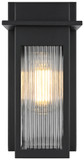Elegant Lighting OD364W11BK Fletcher Contemporary Black Outdoor Lamp Sconce