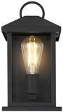 Elegant Lighting OD411W12BK Neil Black 12" Outdoor Wall Sconce Lighting