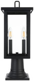 Elegant Lighting OD324P19BK Venango Modern Black 19" Exterior Post Lamp