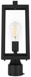Elegant Lighting OD608P15BK Veda Contemporary Black Exterior Lamp Post Light Fixture