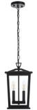 Elegant Lighting OD333H15BK Berks Black 8.5" Outdoor Ceiling Pendant Light