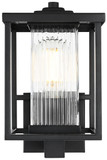 Elegant Lighting OD302W12BK Dover Modern Black Outdoor Wall Sconce Lighting
