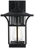 Elegant Lighting OD345W11BK Woodstock Craftsman Black Outdoor Wall Lamp
