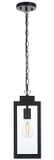 Elegant Lighting OD330H15BK Hilton Modern Black Outdoor Drop Ceiling Lighting