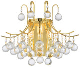Elegant Lighting V8000W16G/RC Toureg Crystal Gold Wall Sconce