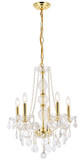 Elegant Lighting V7855D21G/RC Verona Crystal Traditional Gold Mini Chandelier Lamp