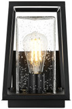 Elegant Lighting OD359W11BK Lehigh Modern Black 10.5" Exterior Wall Sconce