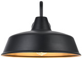 Elegant Lighting OD610W18BK Tinsley Rustic Black 16" Outdoor Wall Mounted Lamp