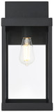 Elegant Lighting OD413W18BK Peter Modern Black 18" Outdoor Wall Light Sconce