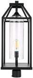 Elegant Lighting OD606P26BK Zora Mission Black 26" Exterior Lamp Post Light