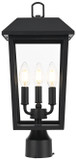 Elegant Lighting OD502P18BK Riggs Black Exterior Post Light