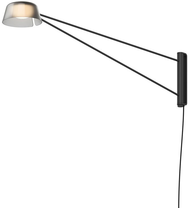 Sonneman 2031.25K Ray Contemporary Satin Black LED Swing Arm Wall Lamp ...
