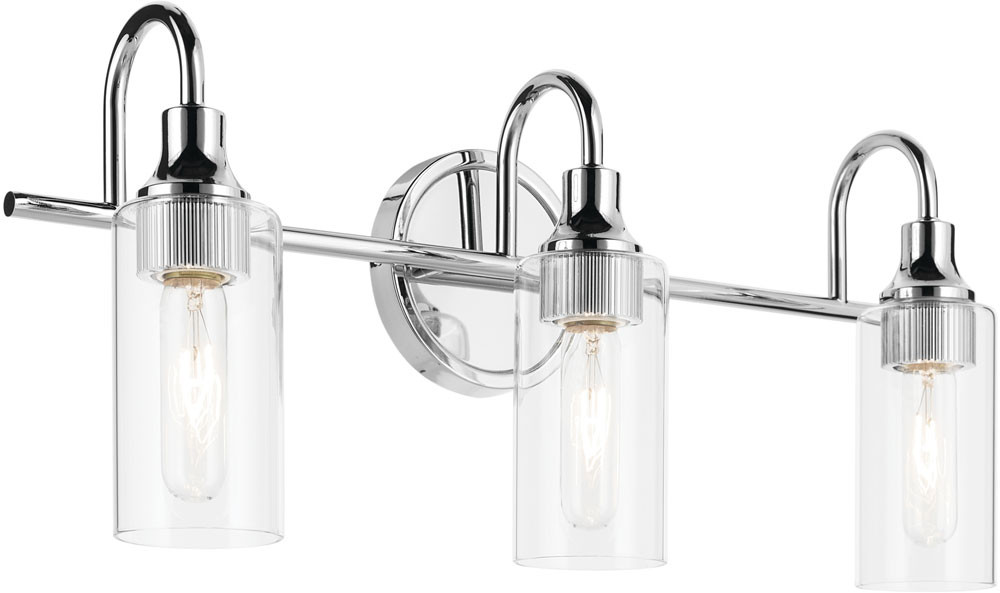 Kichler 55211BK Kavi Contemporary Black 3-Light Bathroom Lighting ...