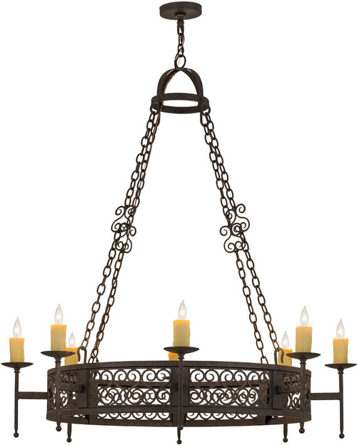 2nd Ave. 115209 Toscano Traditional Copper Rust Ceiling Chandelier