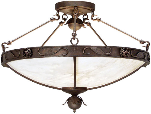 2nd Ave. 116149 Arabesque Traditional Copper Rust Flush Mount Lighting