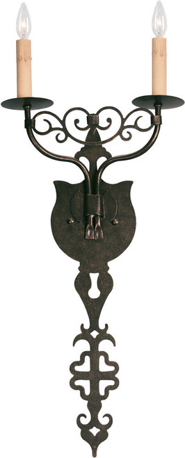 2nd Ave. 119049 Merano Traditional Pompeii Gold Wall Lamp