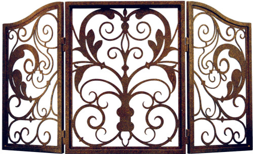 2nd Ave. 122474 Venetian Traditional Rust Fireplace Screen