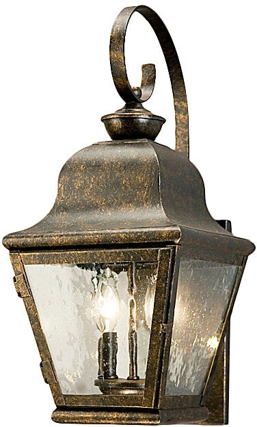 2nd Ave. 135527 Palmer Traditional Antique Rust Outdoor Wall Sconce Lighting