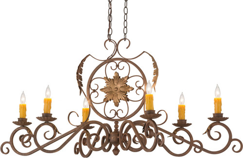 2nd Ave. 154211 Christabel Traditional Antique Rust/Old Brass Accents Chandelier Lamp
