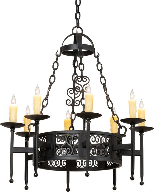 2nd Ave. 228282 Toscano Traditional Textured Black Ceiling Chandelier