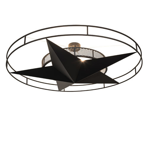 2nd Ave. Lighting 249900 Texas Star Contemporary Solar Black Flush Mount Lighting