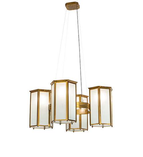 2nd Ave. Lighting 263181 Affeton Modern Transparent Gold Ceiling Chandelier