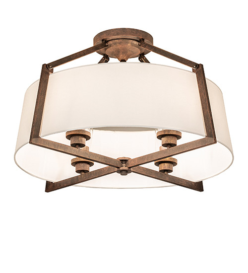 2nd Ave. Lighting 271015 Cilindro Modern Cortez Gold Flush Ceiling Light Fixture