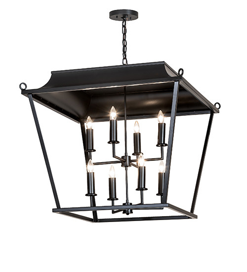 2nd Ave. Lighting 275798 Bastille Modern Solar Black Outdoor Drop Lighting Fixture