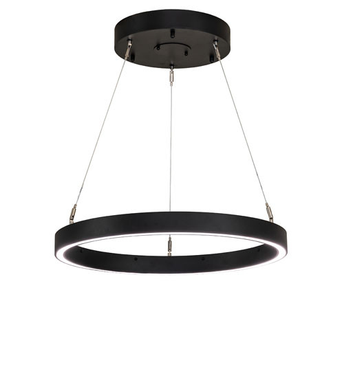 2nd Ave. Lighting 278040 Anillo Modern Textured Black LED Chandelier Lighting